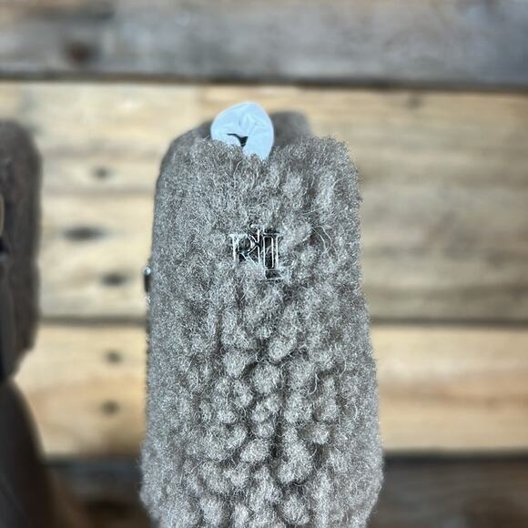 Lauren Ralph Lauren Steph Shearling-Trim Suede Bootie - Taupe - 7.5 - NWOB - Picture 5 of 10